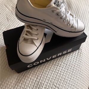Converse White and Black Low-Top Sneakers